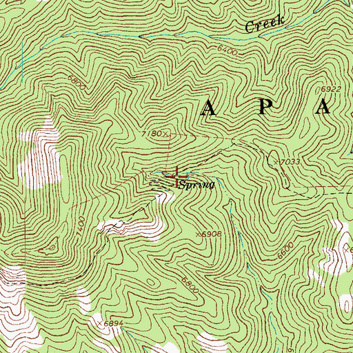 Topographic Map of Donothing Spring, AZ