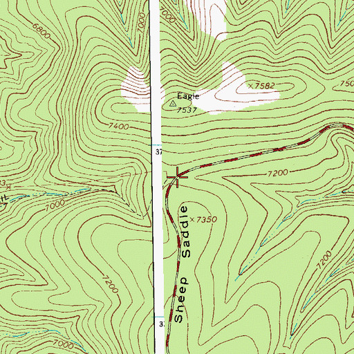 Topographic Map of Sheep Saddle Picnic Area, AZ