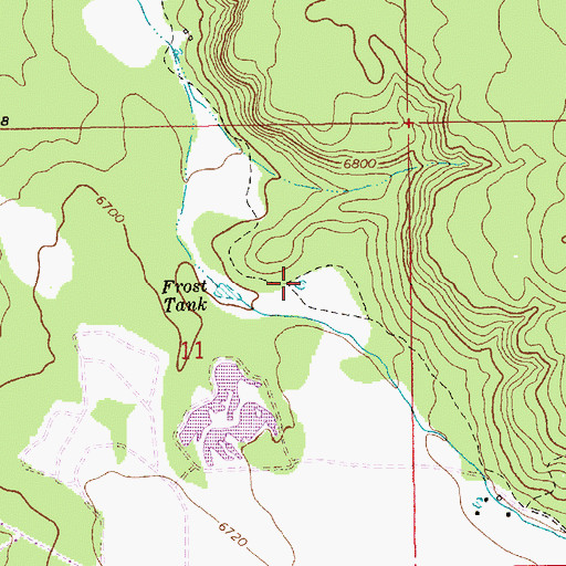 Topographic Map of Gunnybag Tank, AZ
