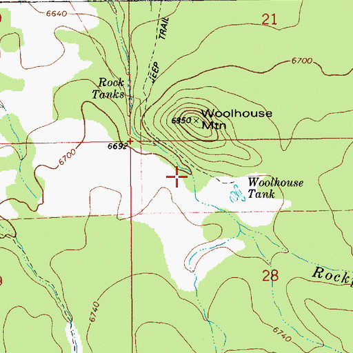 Topographic Map of Galahad Tank, AZ
