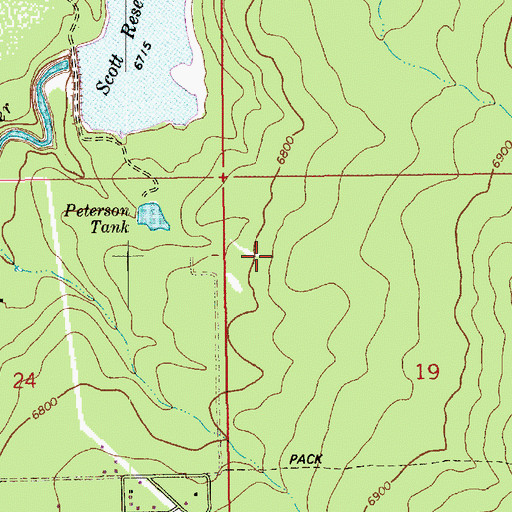 Topographic Map of Peterson Spring, AZ