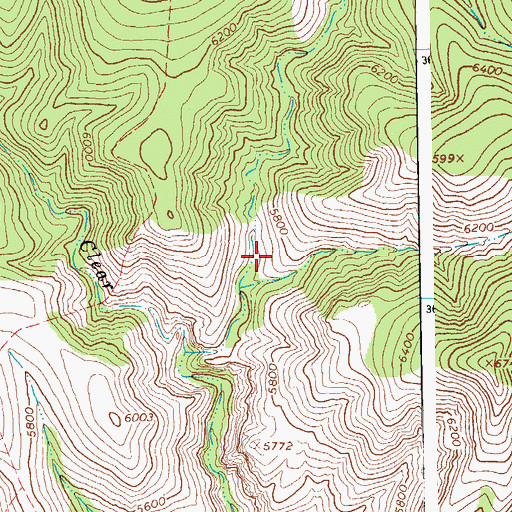 Topographic Map of Clear Creek Cabin, AZ