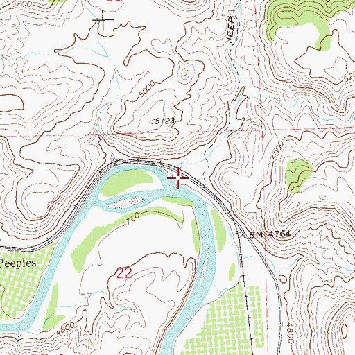 Topographic Map of Beaver Gulch, CO