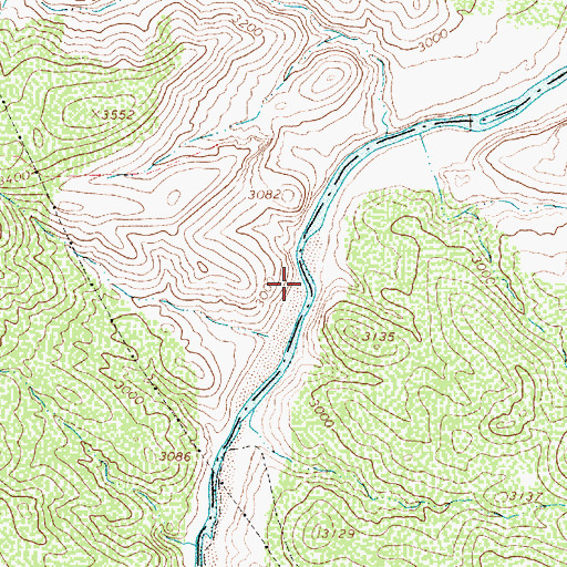 Topographic Map of Punk Rock, AZ