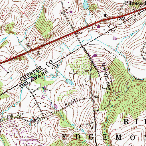 Topographic Map of School House Run, PA