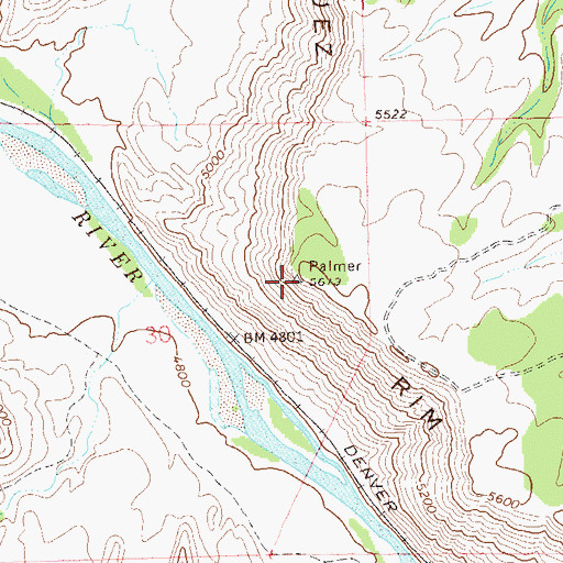 Topographic Map of Dominguez Rim, CO