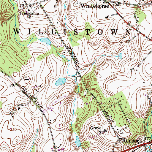 Topographic Map of Yarnell Run, PA