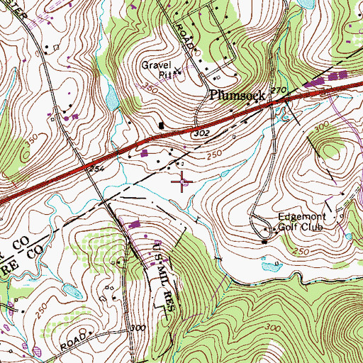 Topographic Map of Okehocking Run, PA