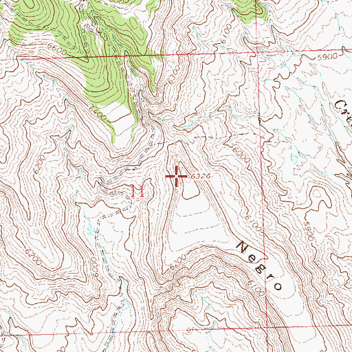 Topographic Map of Negro Mesa, CO