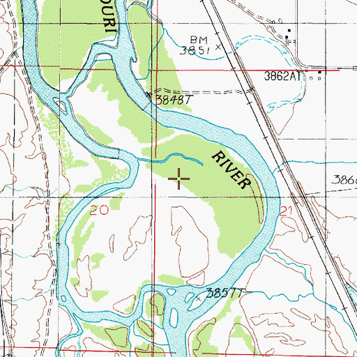 Topographic Map of Yorks Islands, MT