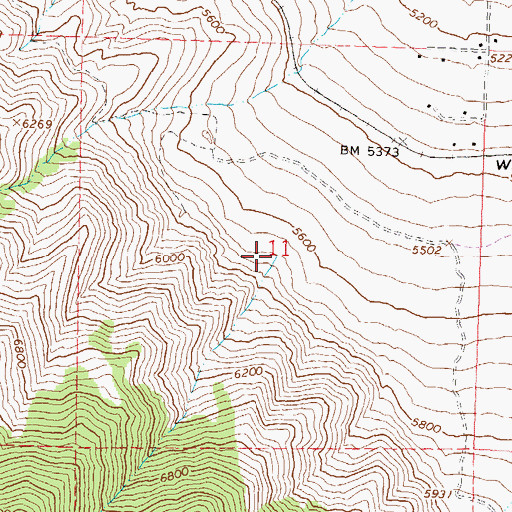 Topographic Map of Deer Ravine, NV