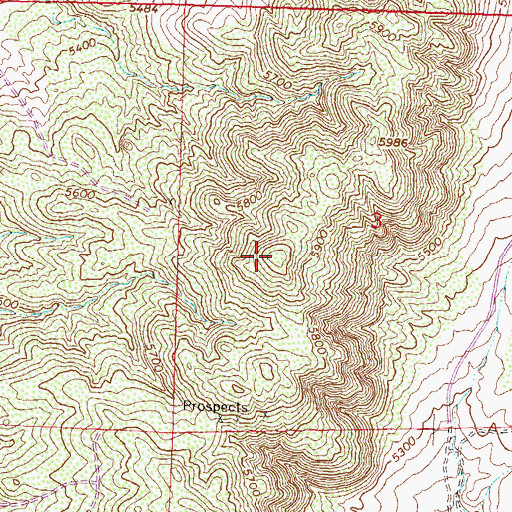 Topographic Map of Juniper Ridge, NV