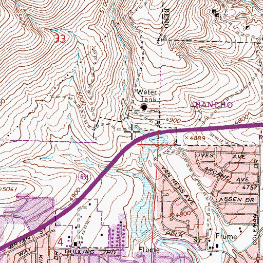 Topographic Map of Norton Canyon, NV