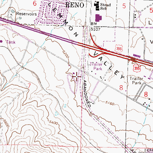 Topographic Map of Smyles Ravine, NV
