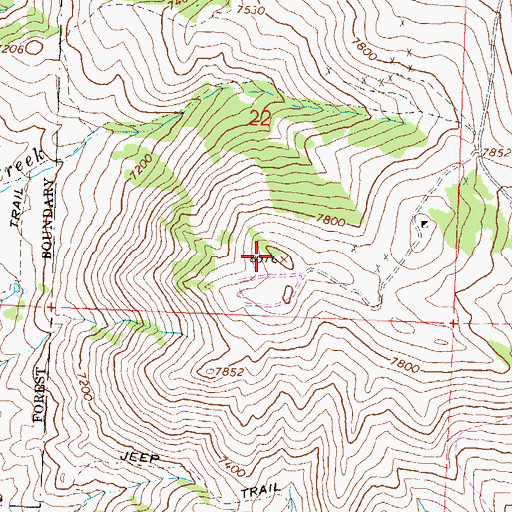 Topographic Map of South Mountain, NV