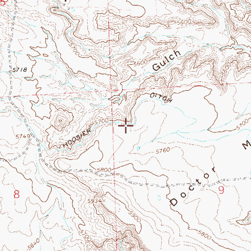 Topographic Map of Hoosier Ditch, CO