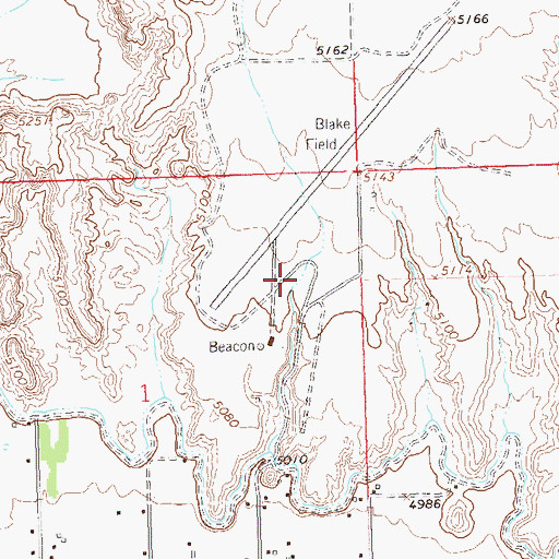Topographic Map of Blake Field, CO