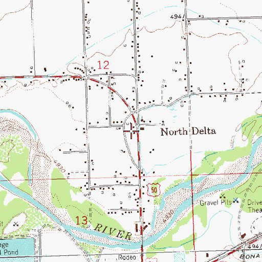 Topographic Map of North Delta, CO