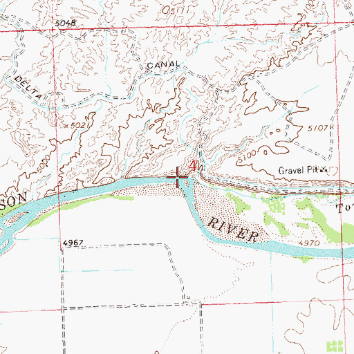 Topographic Map of Tongue Creek, CO