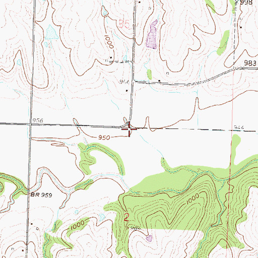 Topographic Map of Carbon (historical), KS