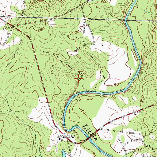Topographic Map of Bluff Loop Trail, NC