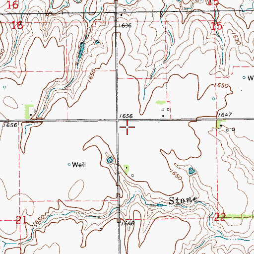 Topographic Map of Township of Hays, NE
