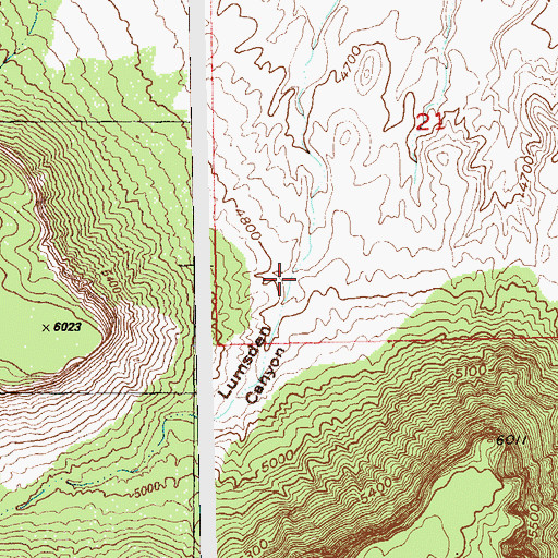 Topographic Map of Lumsden Canyon, CO
