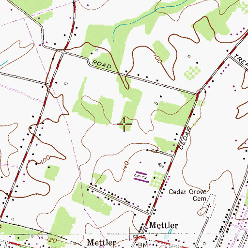 Topographic Map of William L Hutcheson Memorial Forest, NJ