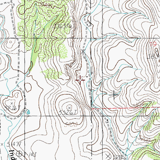 Topographic Map of Boss Ranch, AZ