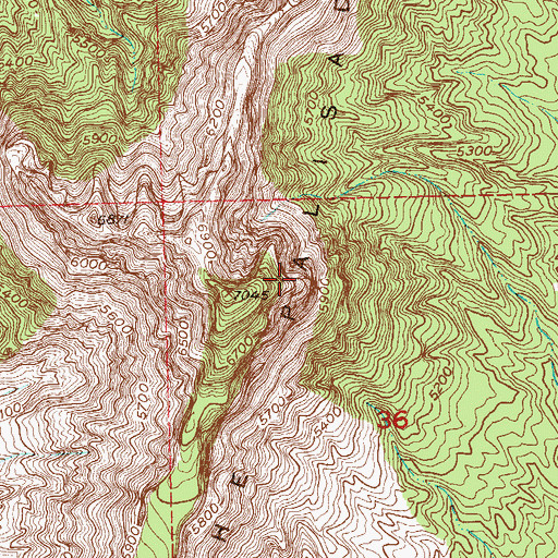 Topographic Map of The Palisade, CO