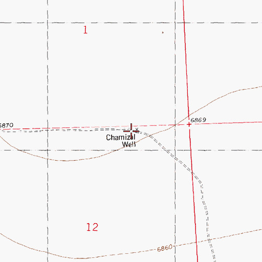 Topographic Map of Chamizal Well, NM