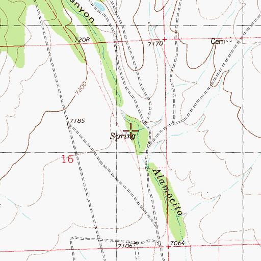 Topographic Map of White Rock Canyon, NM