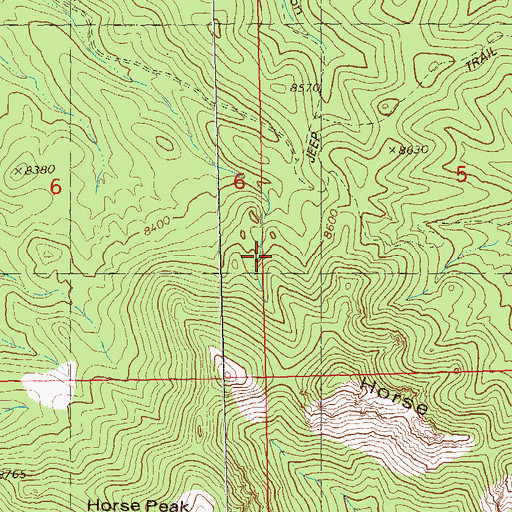 Topographic Map of Nance Canyon, NM
