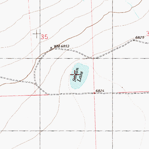 Topographic Map of Simon Lake, NM