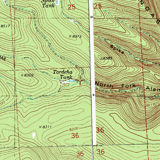 Topographic Map of El Toro Canyon, NM