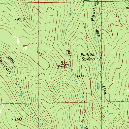 Topographic Map of Big Tank, NM
