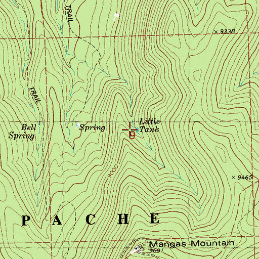 Topographic Map of Little Tank, NM
