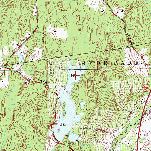 Topographic Map of Apple Lake, NY