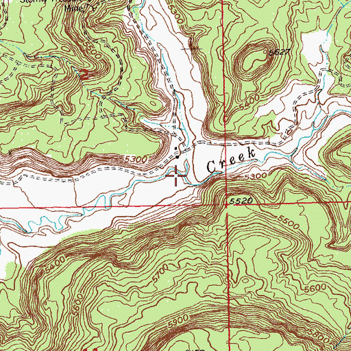 Topographic Map of Calamity Creek, CO