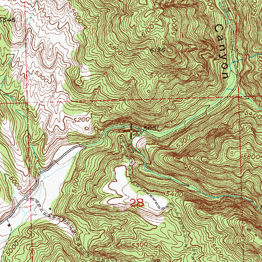 Topographic Map of Ute Creek, CO