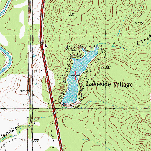 Topographic Map of Lakeside Village Estates Lake, TX