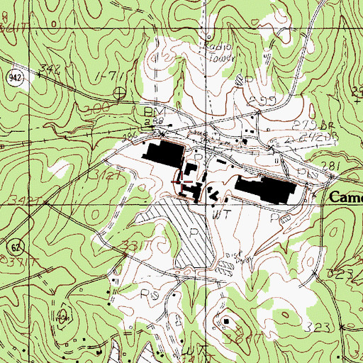 Topographic Map of Pine Pond Dam, TX