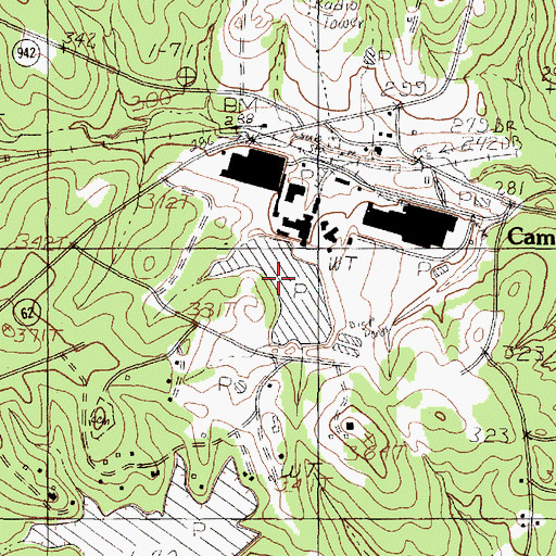 Topographic Map of Pine Pond, TX