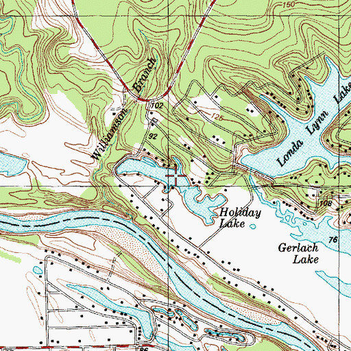 Topographic Map of Lake Londa Lynn, TX