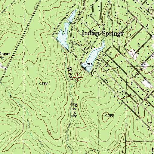 Topographic Map of Lake Winnipesaukee Dam, TX