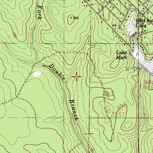 Topographic Map of Lake Donna Dam, TX