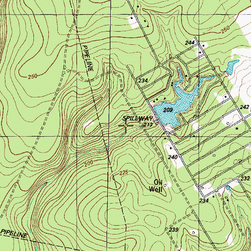 Topographic Map of Forest Springs Lake Dam, TX