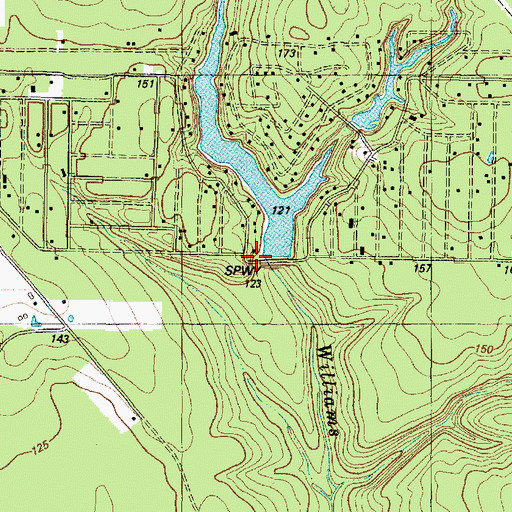 Topographic Map of Lake Connie Jean Dam, TX