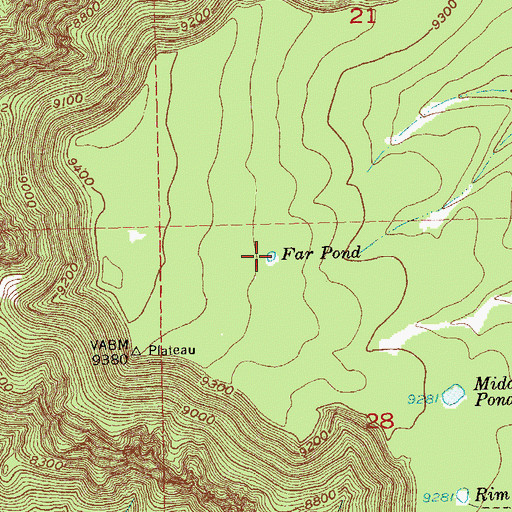 Topographic Map of Far Pond, CO