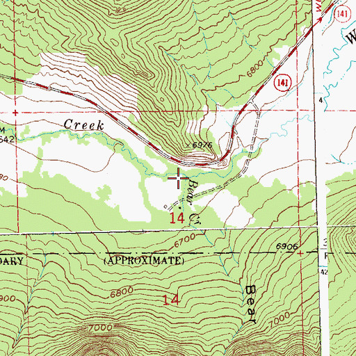 Topographic Map of Bear Canyon, CO
